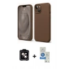MARSİLYAN™- iPhone 14 Kılıf Kozmos Yansıma Özel Seri - Şeffaf Royal Nano Ekran Koruyucu + PVD Metal Kamera Lens - TU