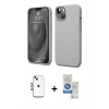 MARSİLYAN™- iPhone 14 Kılıf Kozmos Yansıma Özel Seri - Şeffaf Royal Nano Ekran Koruyucu + Shine Kamera Lens - MI