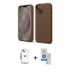 MARSİLYAN™- iPhone 14 Kılıf Kozmos Yansıma Özel Seri - Şeffaf Royal Nano Ekran Koruyucu + Shine Kamera Lens - GI
