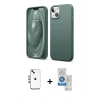 MARSİLYAN™- iPhone 14 Kılıf Kozmos Yansıma Özel Seri - Şeffaf Royal Nano Ekran Koruyucu + Shine Kamera Lens - GI