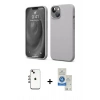 MARSİLYAN™- iPhone 14 Kılıf Kozmos Yansıma Özel Seri - Şeffaf Royal Nano Ekran Koruyucu + Shine Kamera Lens - GI
