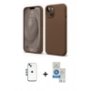 MARSİLYAN™- iPhone 14 Kılıf Kozmos Yansıma Özel Seri - Şeffaf Royal Nano Ekran Koruyucu + Shine Kamera Lens - MI