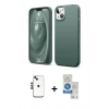 MARSİLYAN™- iPhone 14 Kılıf Kozmos Yansıma Özel Seri - Şeffaf Royal Nano Ekran Koruyucu + Shine Kamera Lens - SH