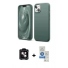 MARSİLYAN™- iPhone 14 Kılıf Kozmos Yansıma Özel Seri - Şeffaf Royal Nano Ekran Koruyucu + PVD Metal Kamera Lens - TU