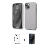 MARSİLYAN™- iPhone 14 Kılıf Kozmos Yansıma Özel Seri - Siyah 3D Antistatik Hayalet Cam Ekran Koruyucu + Shine Kamera Lens - MI
