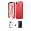 MARSİLYAN™- iPhone 14 Kılıf Kozmos Yansıma Özel Seri - Siyah 3D Antistatik Hayalet Cam Ekran Koruyucu + Shine Kamera Lens - MI