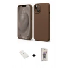 MARSİLYAN™- iPhone 14 Kılıf Kozmos Yansıma Özel Seri - Siyah Bilvis 3D Cam Ekran Koruyucu + Diamond Kamera Lens - KI