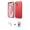 MARSİLYAN™- iPhone 14 Kılıf Kozmos Yansıma Özel Seri - Siyah Bilvis 3D Mat Cam Ekran Koruyucu + Diamond Kamera Lens - SABE