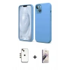 MARSİLYAN™- iPhone 14 Kılıf Kozmos Yansıma Özel Seri - Siyah Bilvis 3D Mat Cam Ekran Koruyucu + Shine Kamera Lens - GD