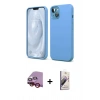 MARSİLYAN™- iPhone 14 Kılıf Kozmos Yansıma Özel Seri - Siyah Bilvis 3D Mat Cam Ekran Koruyucu + Raze Metal Kamera Lens - KI
