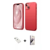 MARSİLYAN™- iPhone 14 Kılıf Kozmos Yansıma Özel Seri - Siyah Bilvis 3D Mat Cam Ekran Koruyucu + Diamond Kamera Lens - YL