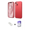 MARSİLYAN™- iPhone 14 Kılıf Kozmos Yansıma Özel Seri - Siyah Bilvis 5in1 3D Magic Cam Ekran Koruyucu + Diamond Kamera Lens - YL