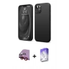 MARSİLYAN™- iPhone 14 Kılıf Kozmos Yansıma Özel Seri - Siyah Bilvis 5in1 3D Magic Cam Ekran Koruyucu + Raze Metal Kamera Lens - KI