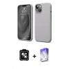 MARSİLYAN™- iPhone 14 Kılıf Kozmos Yansıma Özel Seri - Siyah Bilvis 5in1 3D Magic Cam Ekran Koruyucu + PVD Metal Kamera Lens - YL
