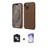 MARSİLYAN™- iPhone 14 Kılıf Kozmos Yansıma Özel Seri - Siyah Bilvis 5in1 3D Magic Cam Ekran Koruyucu + PVD Metal Kamera Lens - GS
