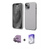 MARSİLYAN™- iPhone 14 Kılıf Kozmos Yansıma Özel Seri - Siyah Bilvis 5in1 3D Magic Cam Ekran Koruyucu + Raze Metal Kamera Lens - GS