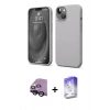 MARSİLYAN™- iPhone 14 Kılıf Kozmos Yansıma Özel Seri - Siyah Bilvis 5in1 3D Magic Cam Ekran Koruyucu + Raze Metal Kamera Lens - SH