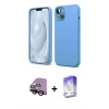 MARSİLYAN™- iPhone 14 Kılıf Kozmos Yansıma Özel Seri - Siyah Bilvis 5in1 3D Magic Cam Ekran Koruyucu + Raze Metal Kamera Lens - SH