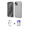 MARSİLYAN™- iPhone 14 Kılıf Kozmos Yansıma Özel Seri - Siyah Bilvis 5in1 3D Magic Cam Ekran Koruyucu + Shine Kamera Lens - MI