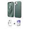 MARSİLYAN™- iPhone 14 Kılıf Kozmos Yansıma Özel Seri - Siyah Bilvis 5in1 3D Magic Cam Ekran Koruyucu + Shine Kamera Lens - MI