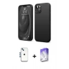 MARSİLYAN™- iPhone 14 Kılıf Kozmos Yansıma Özel Seri - Siyah Bilvis 5in1 3D Magic Cam Ekran Koruyucu + Shine Kamera Lens - MI