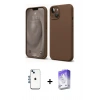 MARSİLYAN™- iPhone 14 Kılıf Kozmos Yansıma Özel Seri - Siyah Bilvis 5in1 3D Magic Cam Ekran Koruyucu + Shine Kamera Lens - MI