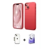 MARSİLYAN™- iPhone 14 Kılıf Kozmos Yansıma Özel Seri - Siyah Bilvis 5in1 5D Magic Hayalet Cam Ekran Koruyucu + Shine Kamera Lens - GD