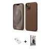 MARSİLYAN™- iPhone 14 Kılıf Kozmos Yansıma Özel Seri - Siyah Bilvis Hayalet Cam Ekran Koruyucu + Diamond Kamera Lens - YL