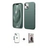 MARSİLYAN™- iPhone 14 Kılıf Kozmos Yansıma Özel Seri - Siyah Bilvis Hayalet Cam Ekran Koruyucu + Shine Kamera Lens - MI