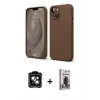 MARSİLYAN™- iPhone 14 Kılıf Kozmos Yansıma Özel Seri - Siyah Bilvis Hayalet Cam Ekran Koruyucu + PVD Metal Kamera Lens - YL