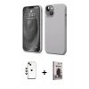 MARSİLYAN™- iPhone 14 Kılıf Kozmos Yansıma Özel Seri - Siyah Bilvis Hayalet Cam Ekran Koruyucu + Shine Kamera Lens - YL