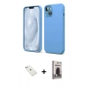 MARSİLYAN™- iPhone 14 Kılıf Kozmos Yansıma Özel Seri - Siyah Bilvis Hayalet Cam Ekran Koruyucu + Diamond Kamera Lens - SABE