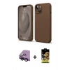MARSİLYAN™- iPhone 14 Kılıf Kozmos Yansıma Özel Seri - Siyah Buffer Cam Ekran Koruyucu + Raze Metal Kamera Lens - SH