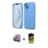 MARSİLYAN™- iPhone 14 Kılıf Kozmos Yansıma Özel Seri - Siyah Buffer Cam Ekran Koruyucu + Raze Metal Kamera Lens - SH