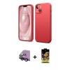 MARSİLYAN™- iPhone 14 Kılıf Kozmos Yansıma Özel Seri - Siyah Buffer Cam Ekran Koruyucu + Raze Metal Kamera Lens - SH