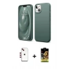 MARSİLYAN™- iPhone 14 Kılıf Kozmos Yansıma Özel Seri - Siyah Buffer Cam Ekran Koruyucu + Shine Kamera Lens - KI