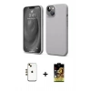 MARSİLYAN™- iPhone 14 Kılıf Kozmos Yansıma Özel Seri - Siyah Buffer Cam Ekran Koruyucu + Shine Kamera Lens - GD