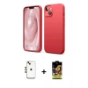 MARSİLYAN™- iPhone 14 Kılıf Kozmos Yansıma Özel Seri - Siyah Buffer Cam Ekran Koruyucu + Shine Kamera Lens - GD