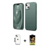 MARSİLYAN™- iPhone 14 Kılıf Kozmos Yansıma Özel Seri - Siyah Buffer Cam Ekran Koruyucu + Shine Kamera Lens - YL