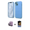 MARSİLYAN™- iPhone 14 Kılıf Kozmos Yansıma Özel Seri - Siyah Buffer Hayalet Cam Ekran Koruyucu + Raze Metal Kamera Lens - SH