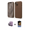 MARSİLYAN™- iPhone 14 Kılıf Kozmos Yansıma Özel Seri - Siyah Buffer Hayalet Cam Ekran Koruyucu + Raze Metal Kamera Lens - SH