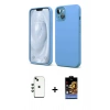 MARSİLYAN™- iPhone 14 Kılıf Kozmos Yansıma Özel Seri - Siyah Buffer Hayalet Cam Ekran Koruyucu + Shine Kamera Lens - YL