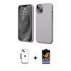 MARSİLYAN™- iPhone 14 Kılıf Kozmos Yansıma Özel Seri - Siyah Buffer Hayalet Cam Ekran Koruyucu + Shine Kamera Lens - GD
