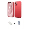 MARSİLYAN™- iPhone 14 Kılıf Kozmos Yansıma Özel Seri - Siyah Joko Magic 5D Cam + Diamond Kamera Lens - KI