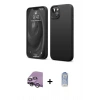 MARSİLYAN™- iPhone 14 Kılıf Kozmos Yansıma Özel Seri - Siyah Joko Magic 5D Cam + Raze Metal Kamera Lens - GS
