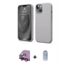 MARSİLYAN™- iPhone 14 Kılıf Kozmos Yansıma Özel Seri - Siyah Joko Magic 5D Cam + Raze Metal Kamera Lens - KI