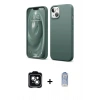 MARSİLYAN™- iPhone 14 Kılıf Kozmos Yansıma Özel Seri - Siyah Joko Magic 5D Cam + PVD Metal Kamera Lens - YL