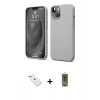 MARSİLYAN™- iPhone 14 Kılıf Kozmos Yansıma Özel Seri - Siyah Joko Magic 5D Hayalet Cam + Diamond Kamera Lens - SABE