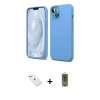 MARSİLYAN™- iPhone 14 Kılıf Kozmos Yansıma Özel Seri - Siyah Joko Magic 5D Hayalet Cam + Diamond Kamera Lens - SABE