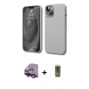 MARSİLYAN™- iPhone 14 Kılıf Kozmos Yansıma Özel Seri - Siyah Joko Magic 5D Hayalet Cam + Raze Metal Kamera Lens - SH